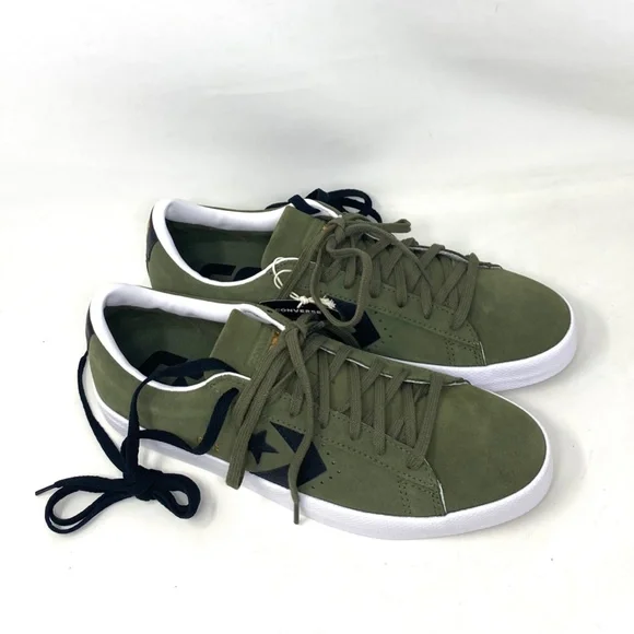 Converse Pro Leather OX Low Top Khaki Black Suede Men’s Size Sneakers A00945C - Picture 4 of 10